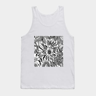 Tattoo flowers and snake Tank Top